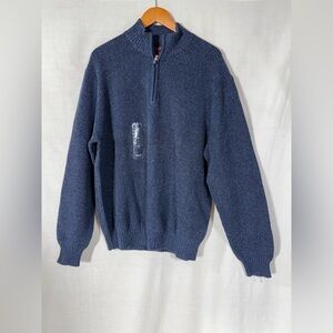 Izod Men's Navy Zip-Up Sweater